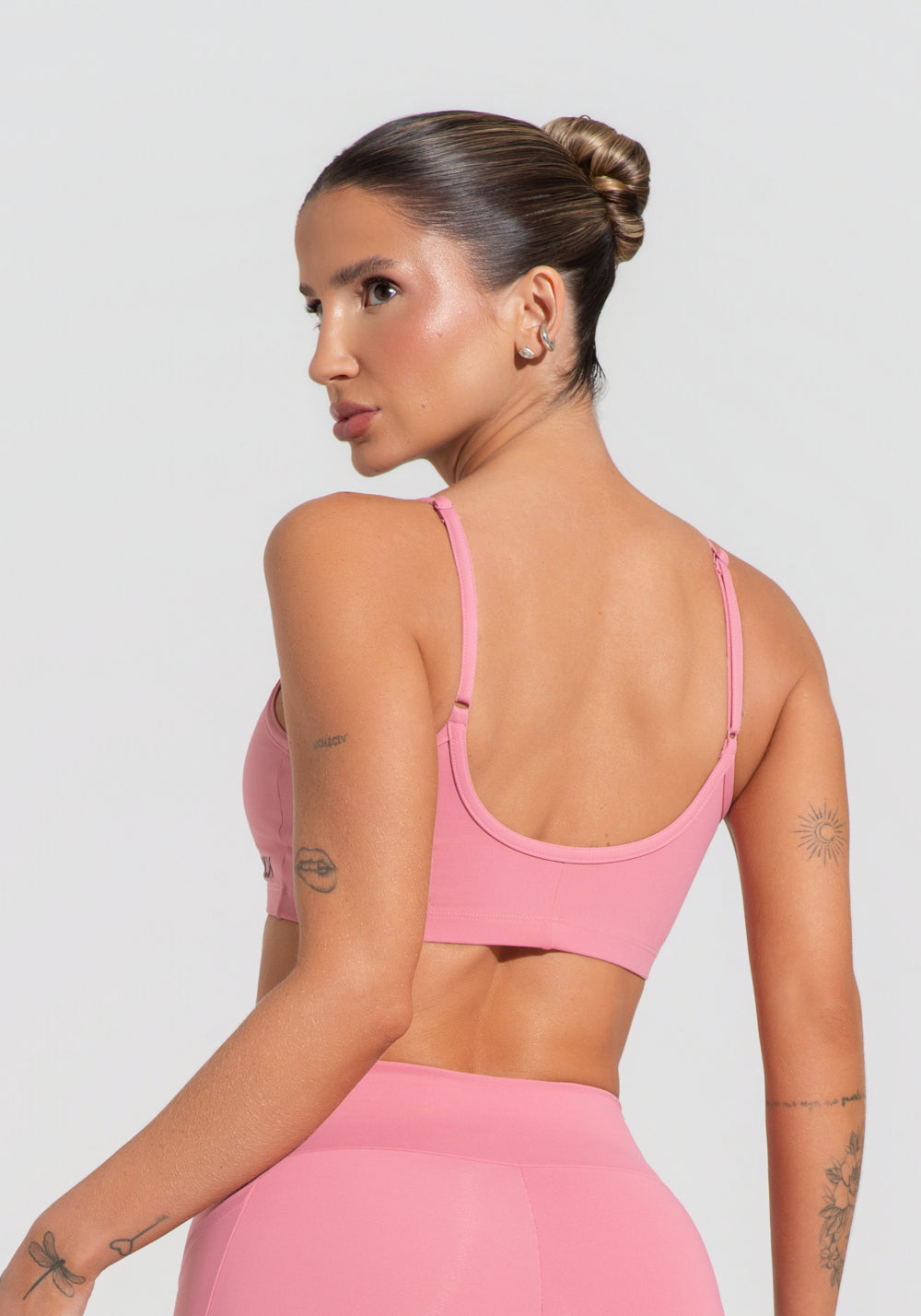 Top Fitness Feminino Com Alças Finas Reguláveis Soul Dlk Rosa
