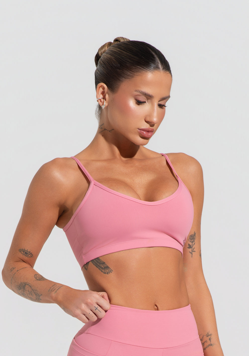Top Fitness Feminino Com Alças Finas Reguláveis Soul Dlk Rosa