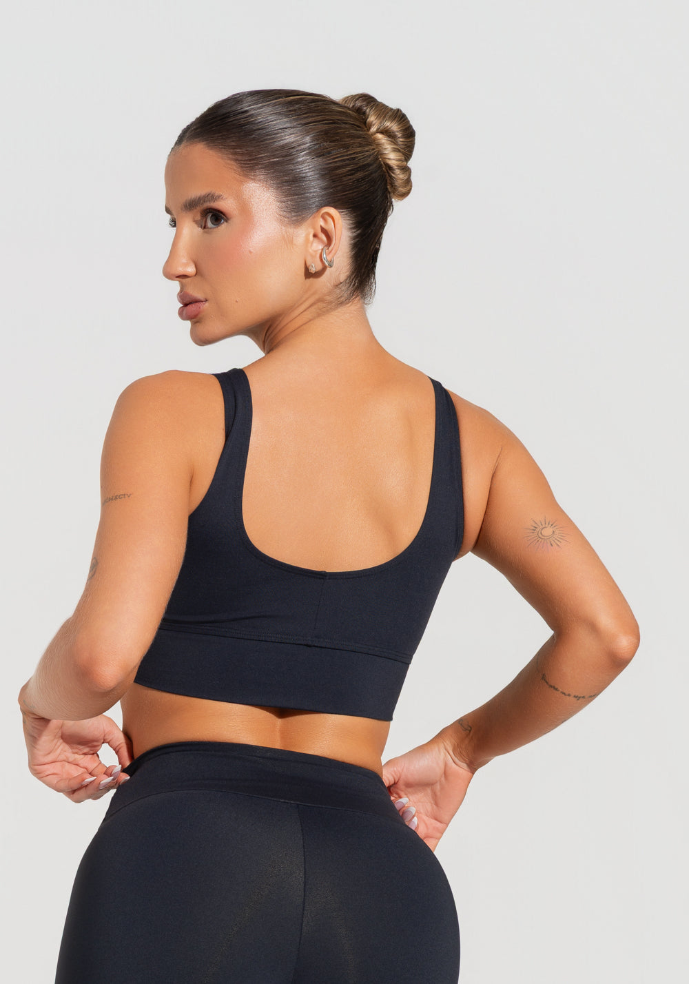 Top Fitness Feminino Com Decote V Soul Dlk Preto