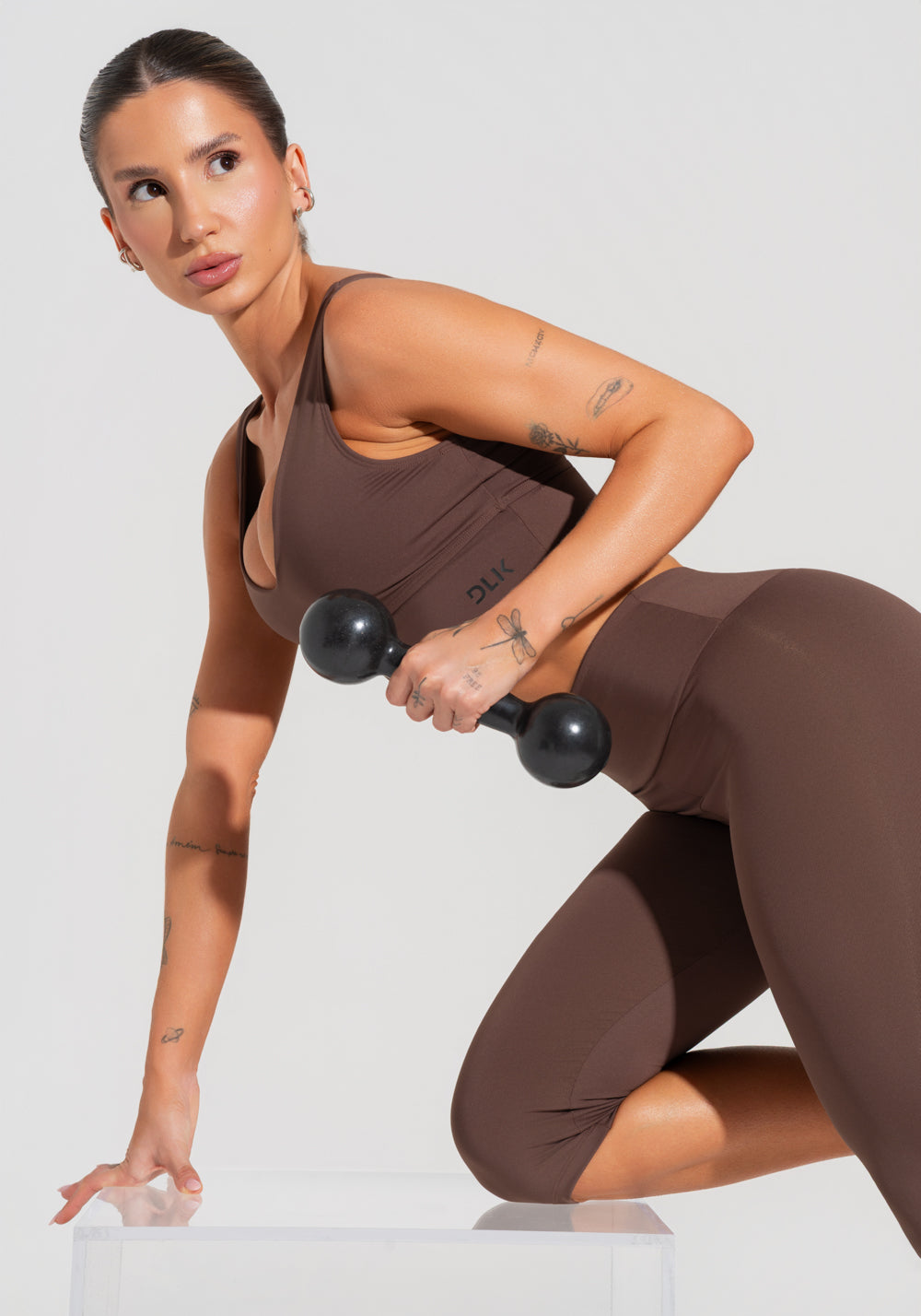 Top Fitness Feminino Com Decote V Soul Dlk Marrom