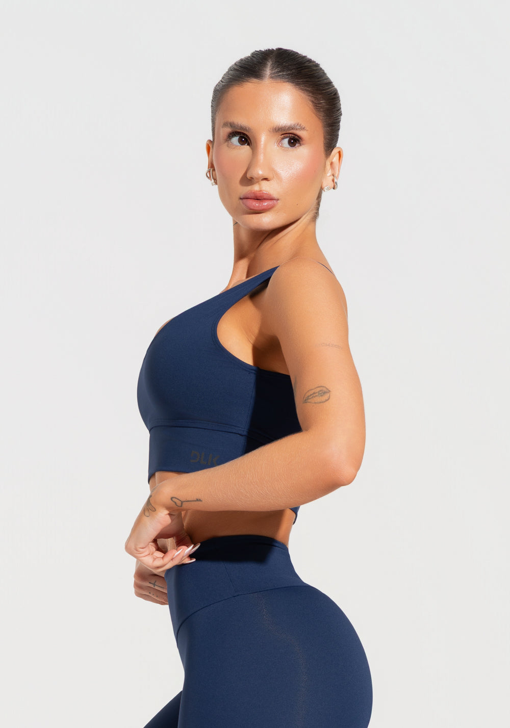 Top Fitness Feminino Com Decote V Soul Dlk Azul Marinho