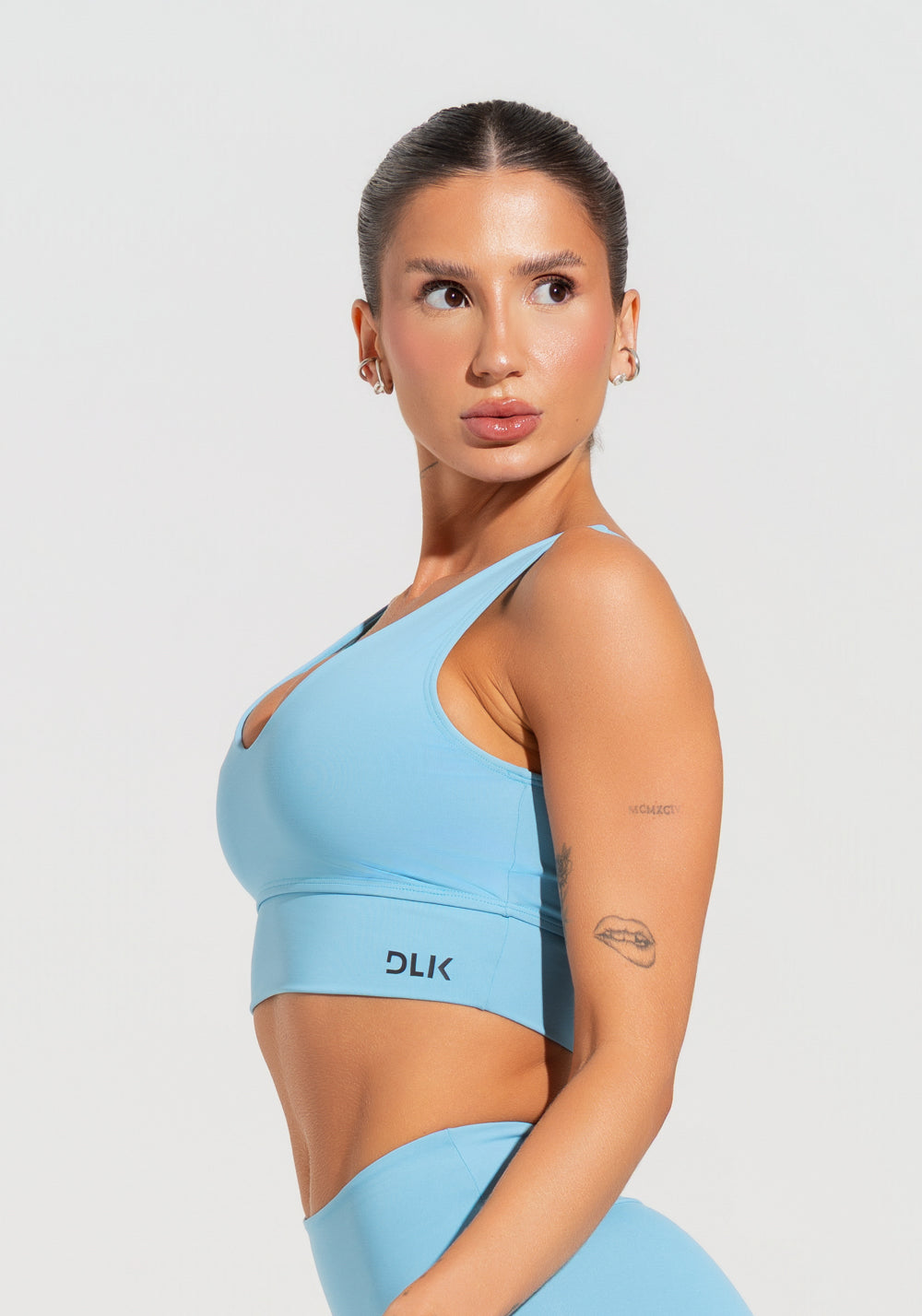 Top Fitness Feminino Com Decote V Soul Dlk Azul