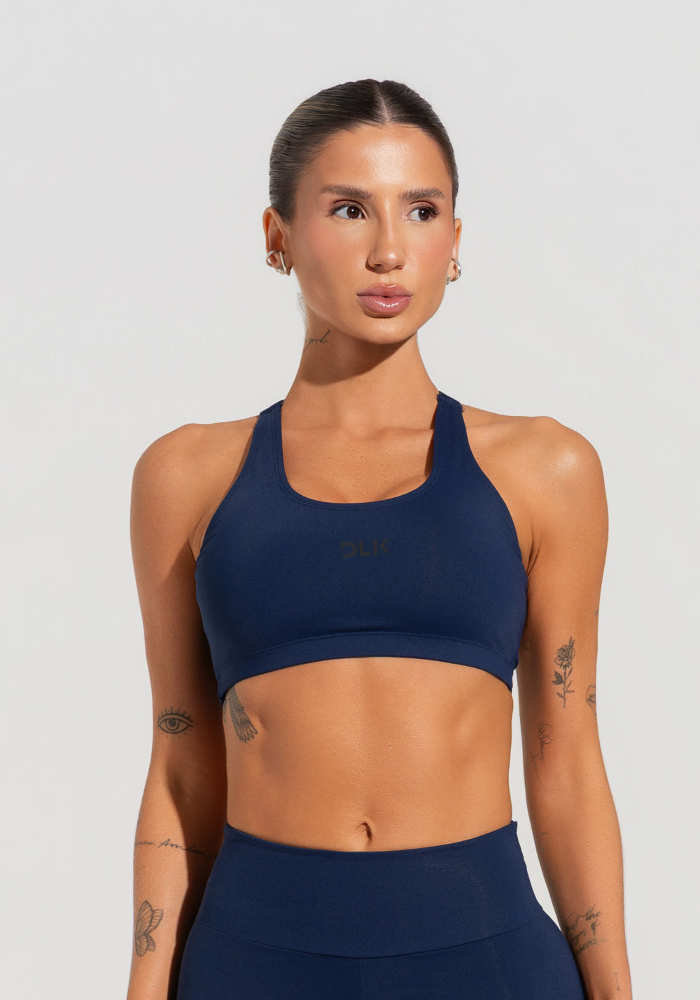 Top Fitness Feminino Com Alças Reguláveis Soul Dlk Azul Marinho