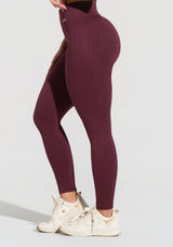Legging Fitness Feminina Vinho Canelada Modela Bumbum Seamless+ Dlk