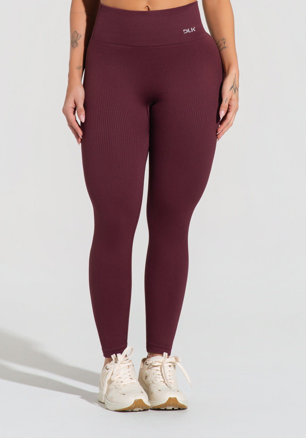 Legging Fitness Feminina Vinho Canelada Modela Bumbum Seamless+ Dlk