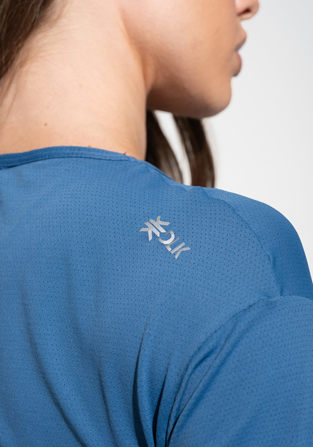 Blusa T-shirt Fitness Feminina de Poliamida Básica Dlk Azul