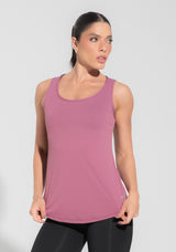 Camiseta Fitness Feminina De Poliamida Básica Dlk Rosa Antigo