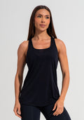 Camiseta Fitness Feminina De Poliamida Modelo Nadador Básica Dlk Preto