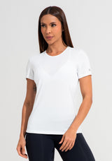 Blusa Baby Look Feminina De Poliamida Básica Dlk Branco