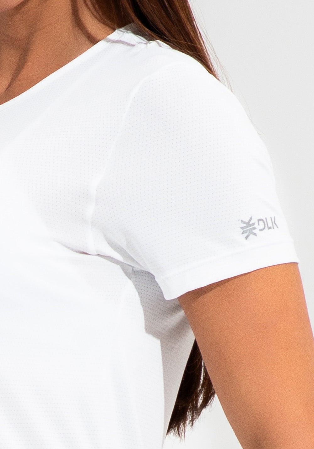 Blusa Baby Look Feminina De Poliamida Básica Dlk Branco