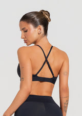 Top Fitness Feminino Triângulo Com Alças Reguláveis Soul Dlk Preto