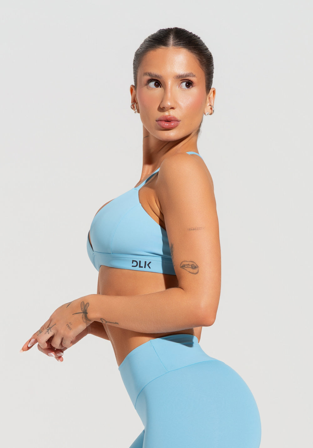 Top Fitness Feminino Triângulo Com Alças Reguláveis Soul Dlk Azul