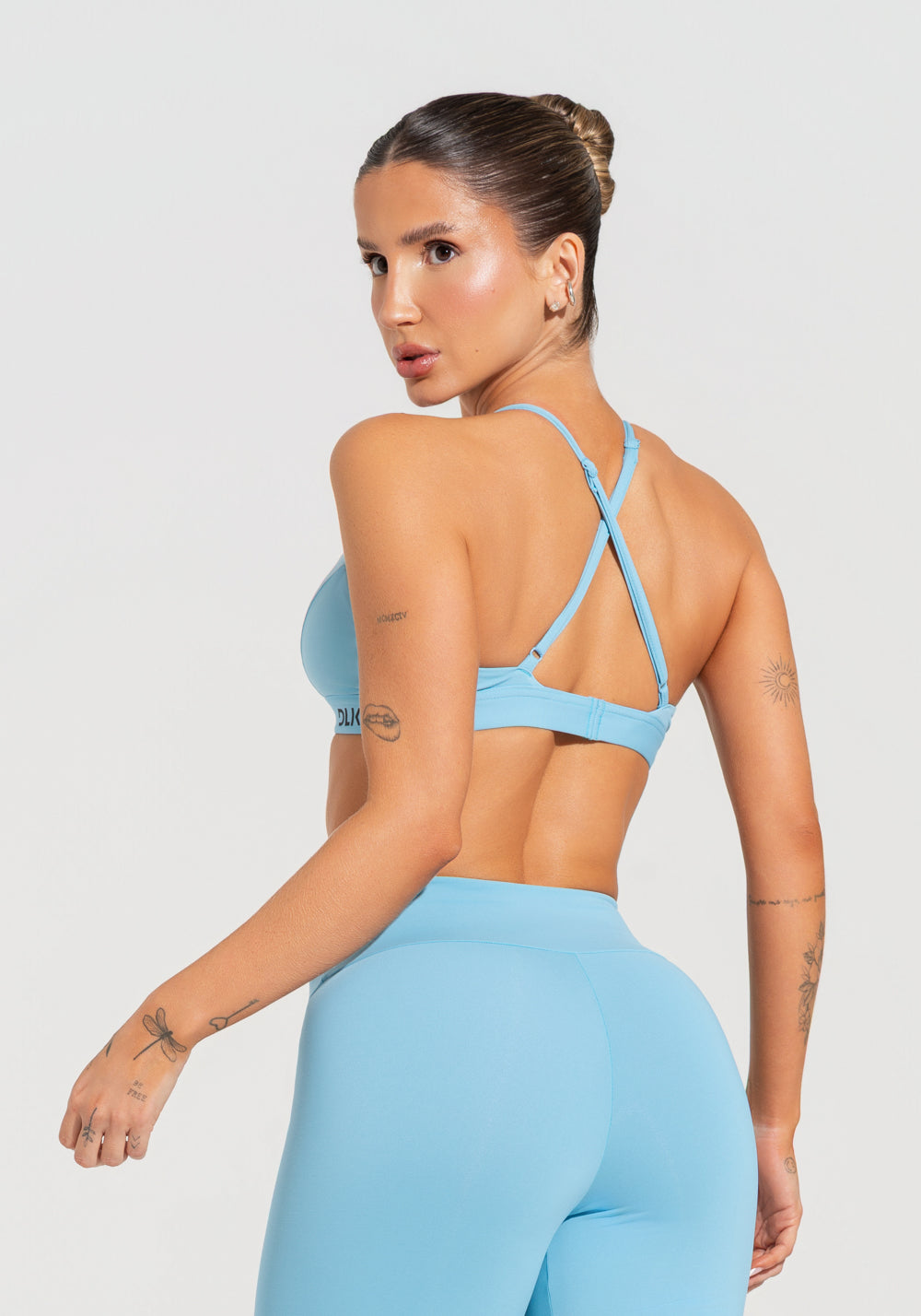 Top Fitness Feminino Triângulo Com Alças Reguláveis Soul Dlk Azul
