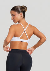 Top Fitness Feminino Triângulo Com Alças Reguláveis Soul Dlk Branco