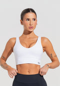 Top Fitness Feminino Com Decote V Soul Dlk Branco