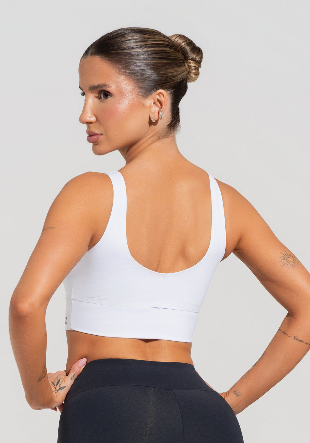 Top Fitness Feminino Com Decote V Soul Dlk Branco