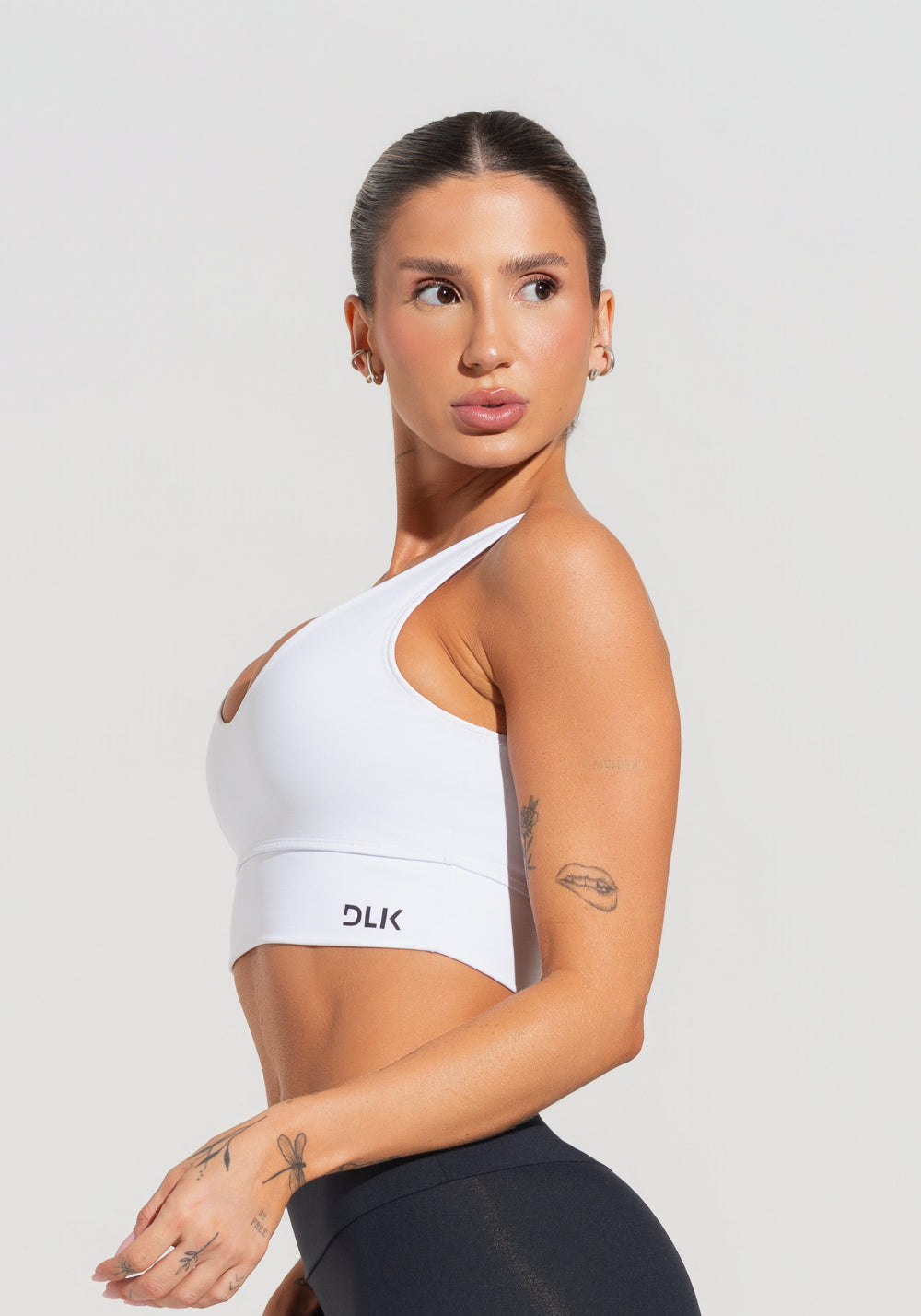 Top Fitness Feminino Com Decote V Soul Dlk Branco