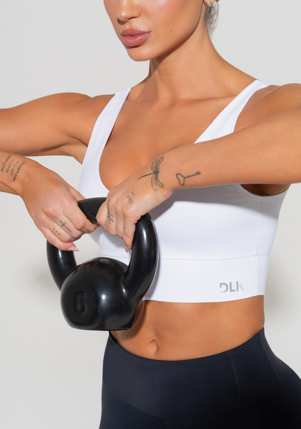 Top Fitness Feminino Com Decote V Soul Dlk Branco
