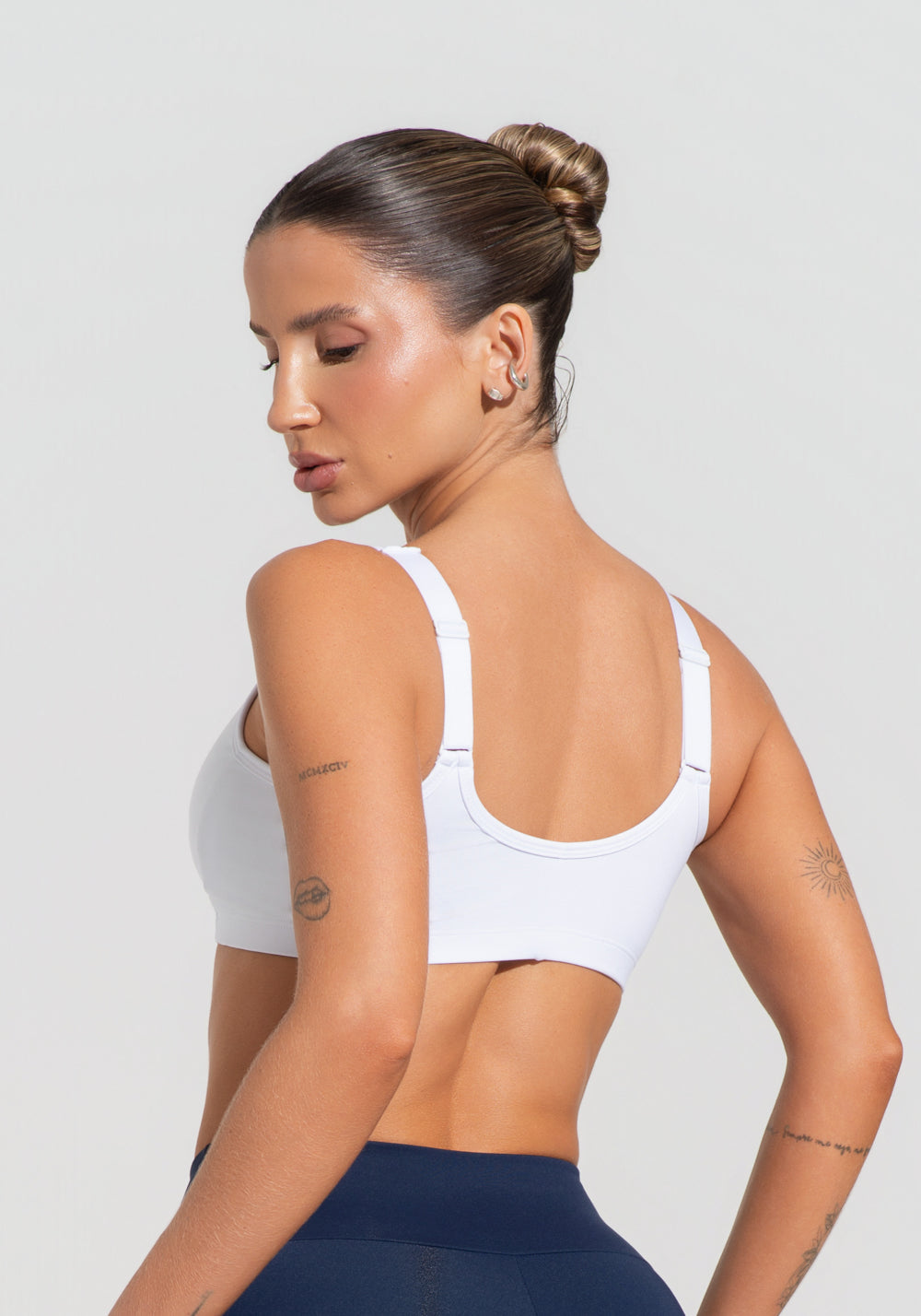 Top Fitness Feminino Com Alças Largas Reguláveis Soul Dlk Branco