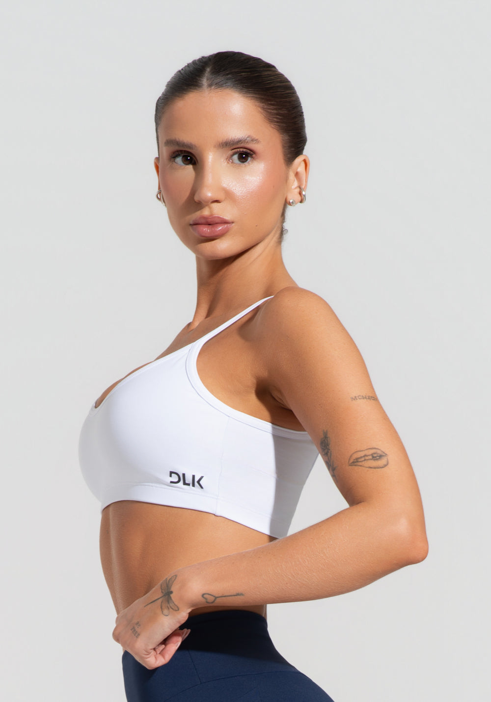 Top Fitness Feminino Com Alças Finas Reguláveis Soul Dlk Branco
