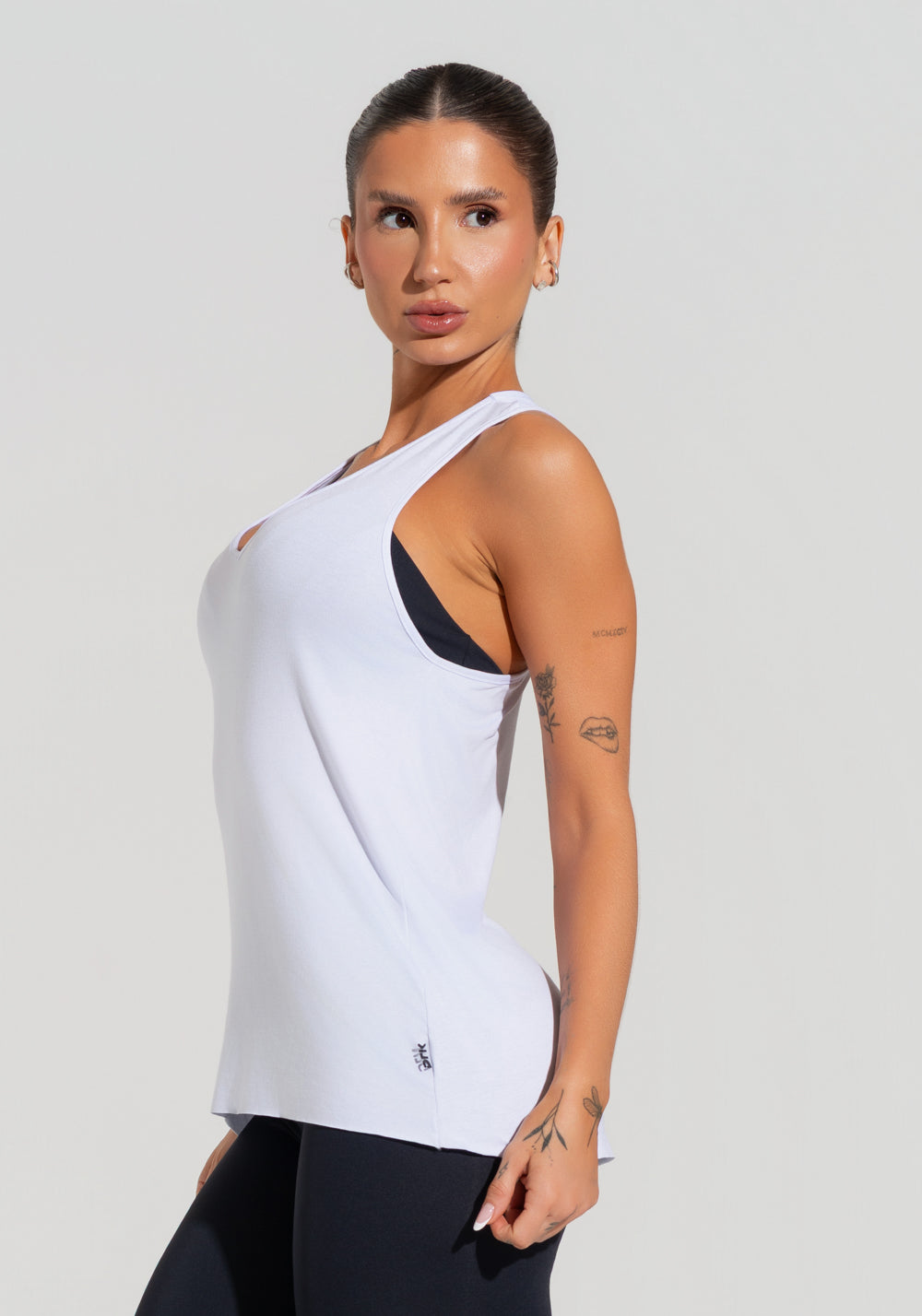 Camiseta Fitness Feminina Modelo Nadador Soul Dlk Branco