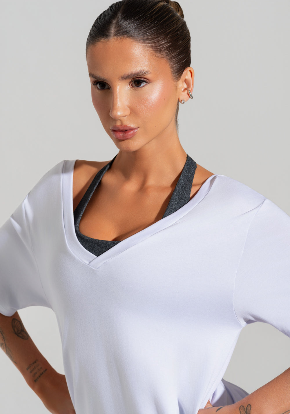 Blusa Feminina Com Decote V Soul Dlk Branco