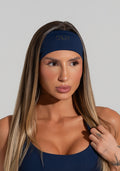 Faixa De Cabelo Esportiva Feminina Soul Dlk Azul Marinho