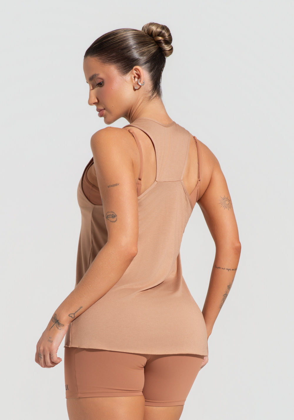 Camiseta Fitness Feminina Modelo Nadador Soul Dlk Caramelo