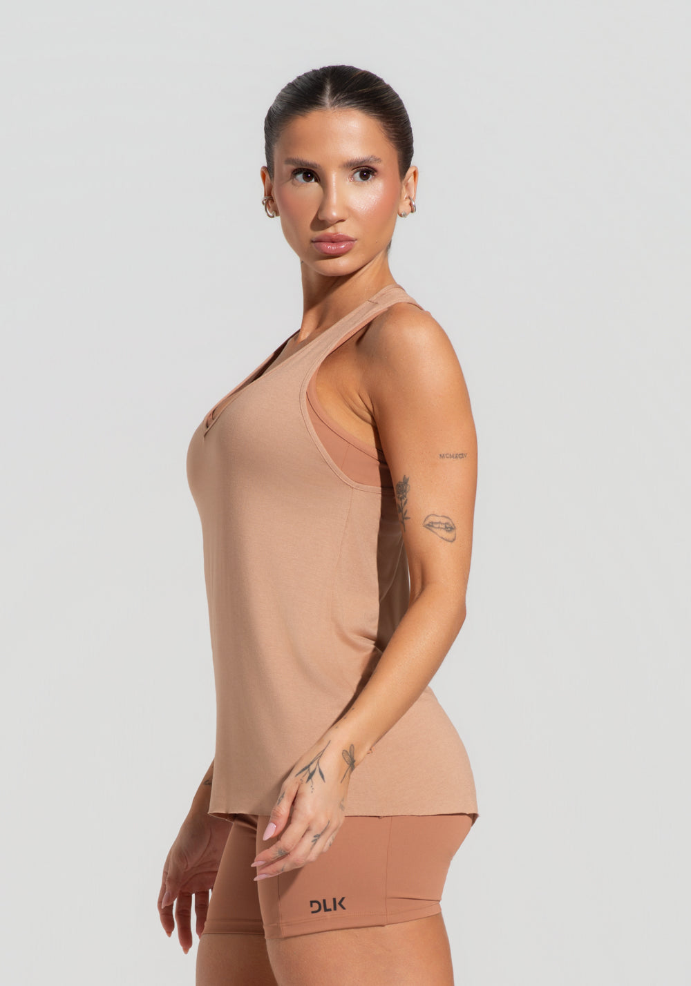Camiseta Fitness Feminina Modelo Nadador Soul Dlk Caramelo