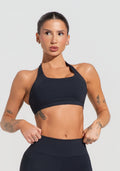 Top Fitness Feminino Modelo Nadador com Recortes Soul Dlk Preto