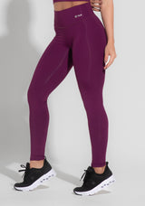 Legging Fitness Feminina Com Cós Em V Roxo Básica Dlk