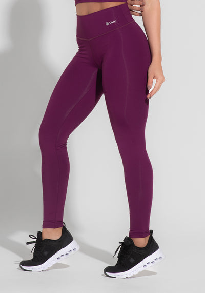 Legging Fitness Feminina Com Cós Em V Roxo Básica Dlk