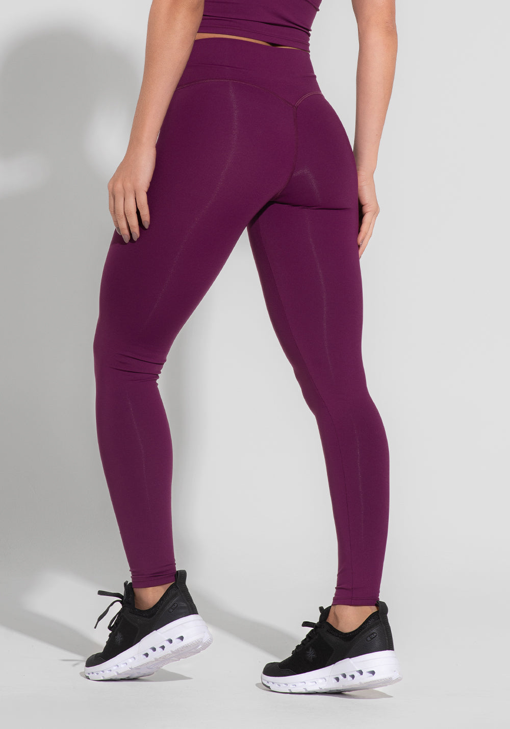 Legging Fitness Feminina Com Cós Em V Roxo Básica Dlk