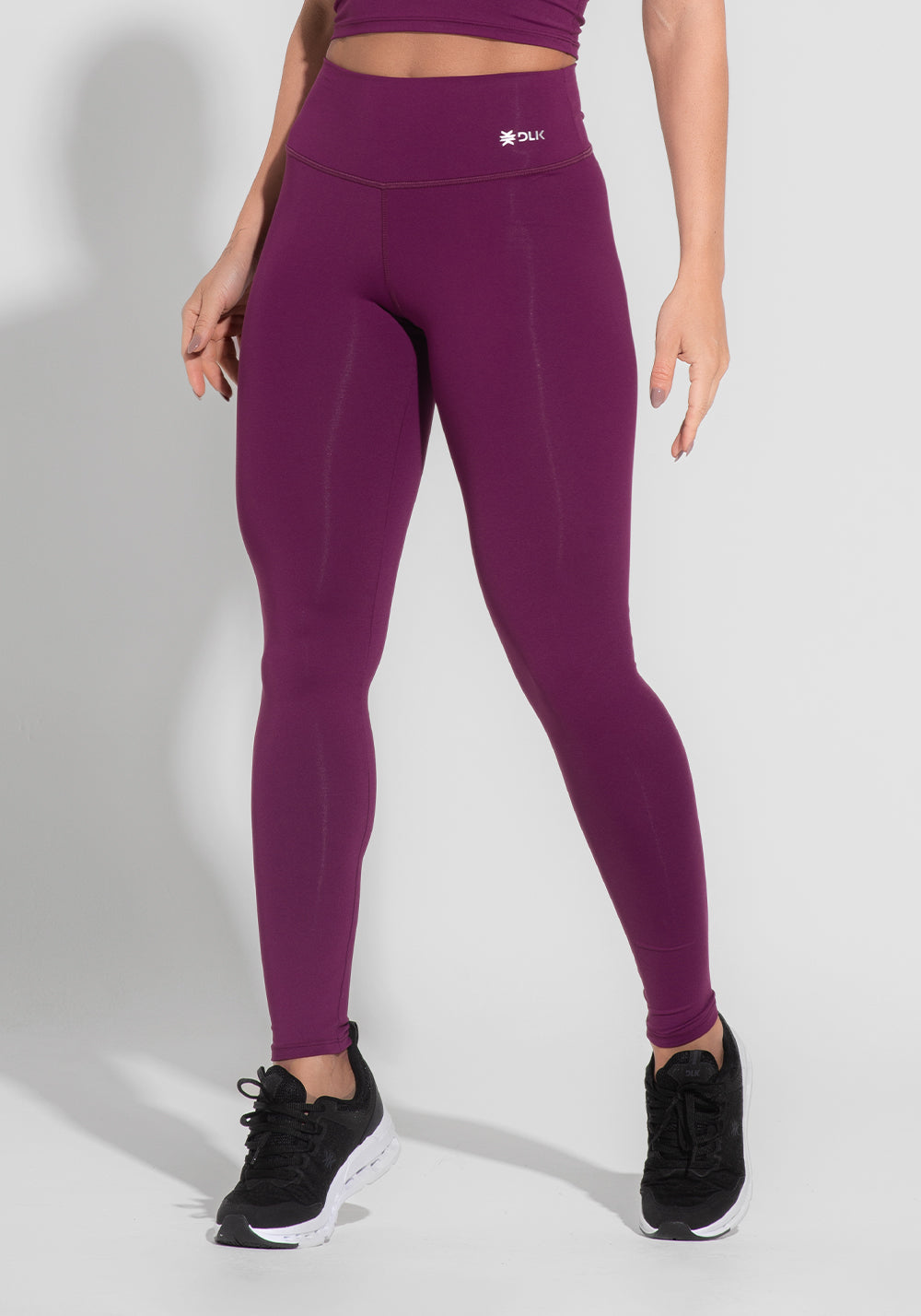 Legging Fitness Feminina Com Cós Em V Roxo Básica Dlk
