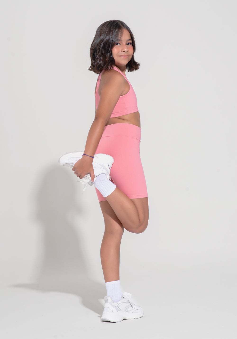 Bermuda Infantil Básica Dlk Rosa