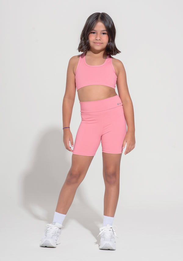 Top Nadador Infantil Básico Dlk Rosa