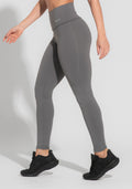 Legging Fitness Feminina Cinza Cintura Alta Básica Dlk