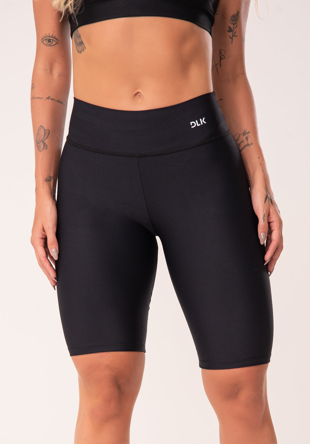 Bermuda Fitness Feminina Preto Basic Dlk