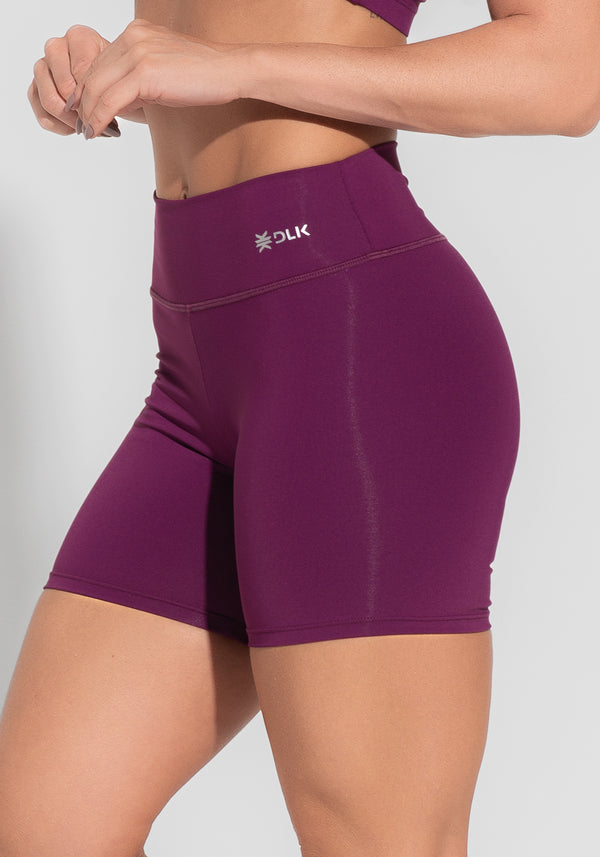 Short Fitness Feminino Roxo Básico Dlk