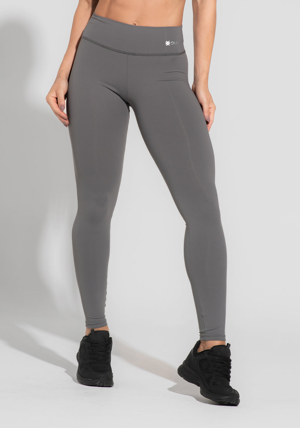 Legging Fitness Feminina Cinza Básica Dlk