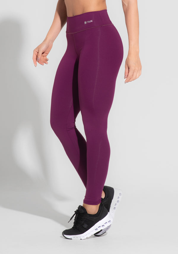 Legging Fitness Feminina Roxo Básica Dlk