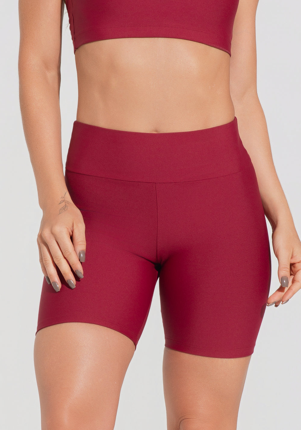 Bermuda Fitness Feminina Vermelho Cereja Aura Dlk