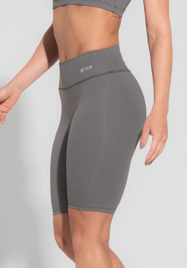 Bermuda Fitness Feminina Cinza Básica Dlk