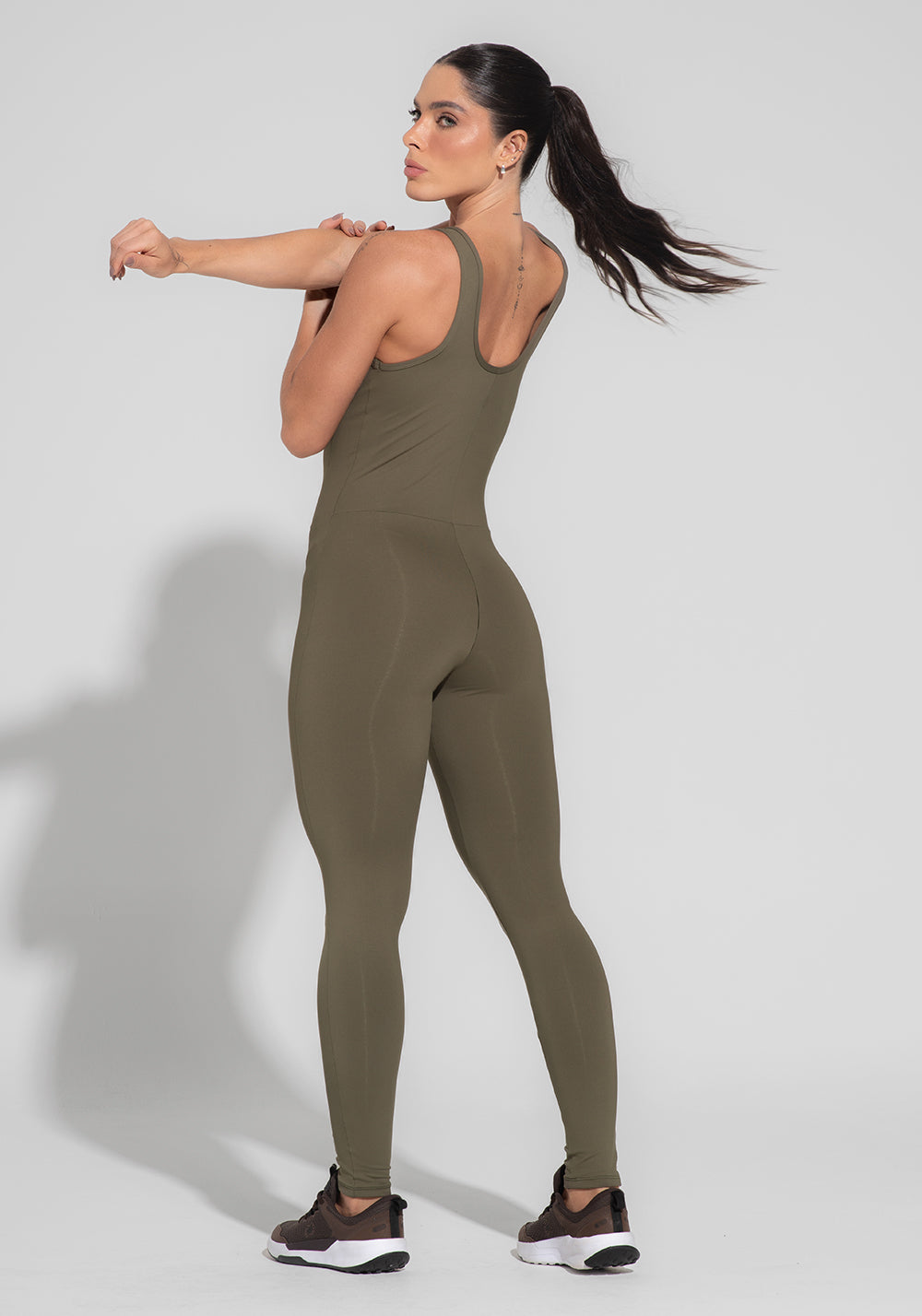 Macacão Fitness Feminino Verde Básico Dlk