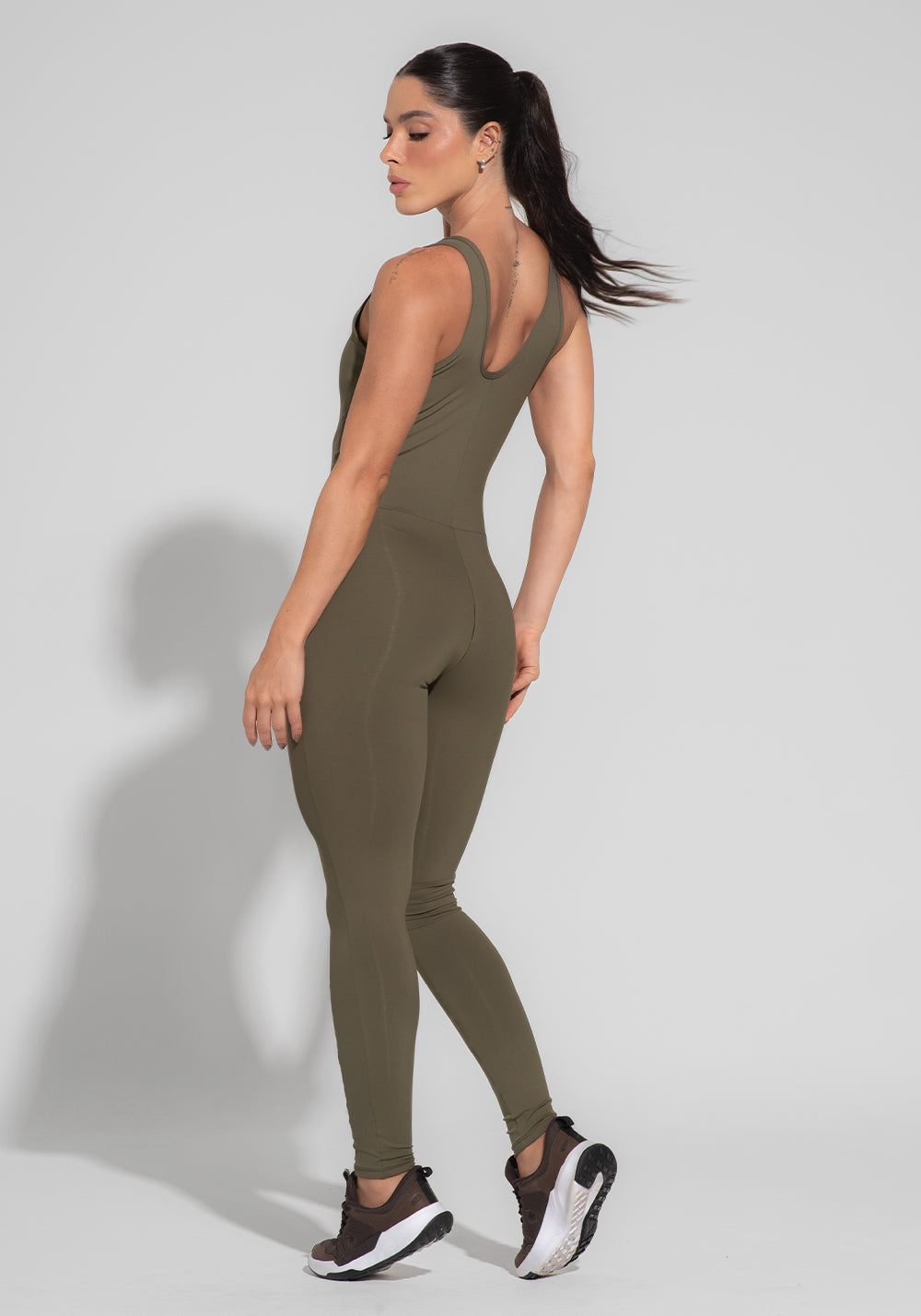 Macacão Fitness Feminino Verde Básico Dlk
