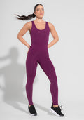 Macacão Fitness Feminino Roxo Básico Dlk