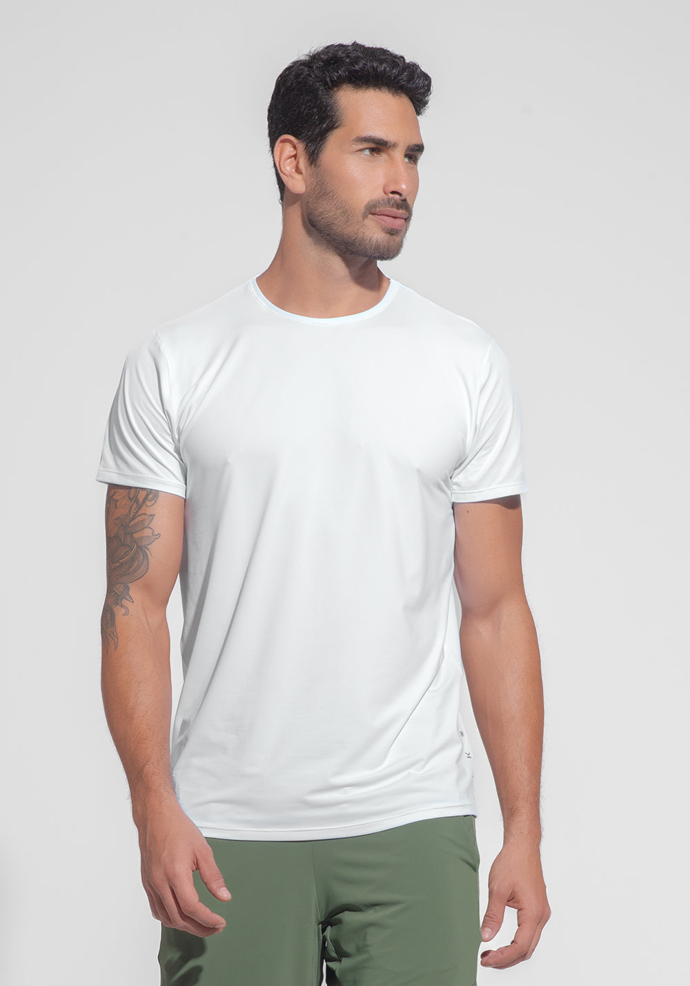 Camiseta Fitness Masculina Dry Fit Dlk Branco