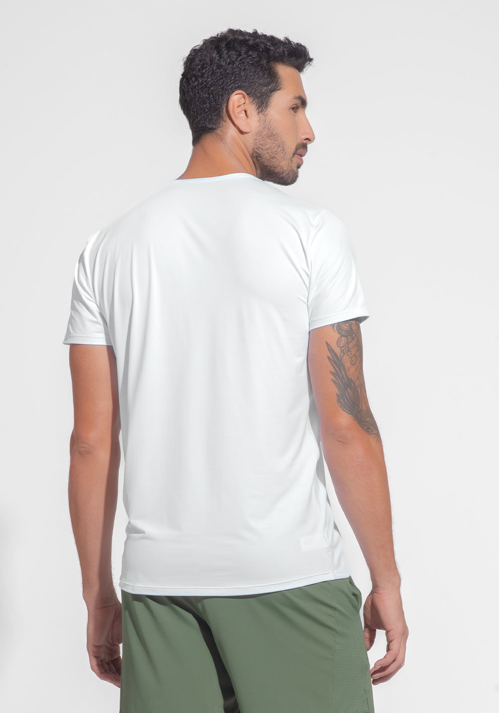 Camiseta Fitness Masculina Dry Fit Dlk Branco