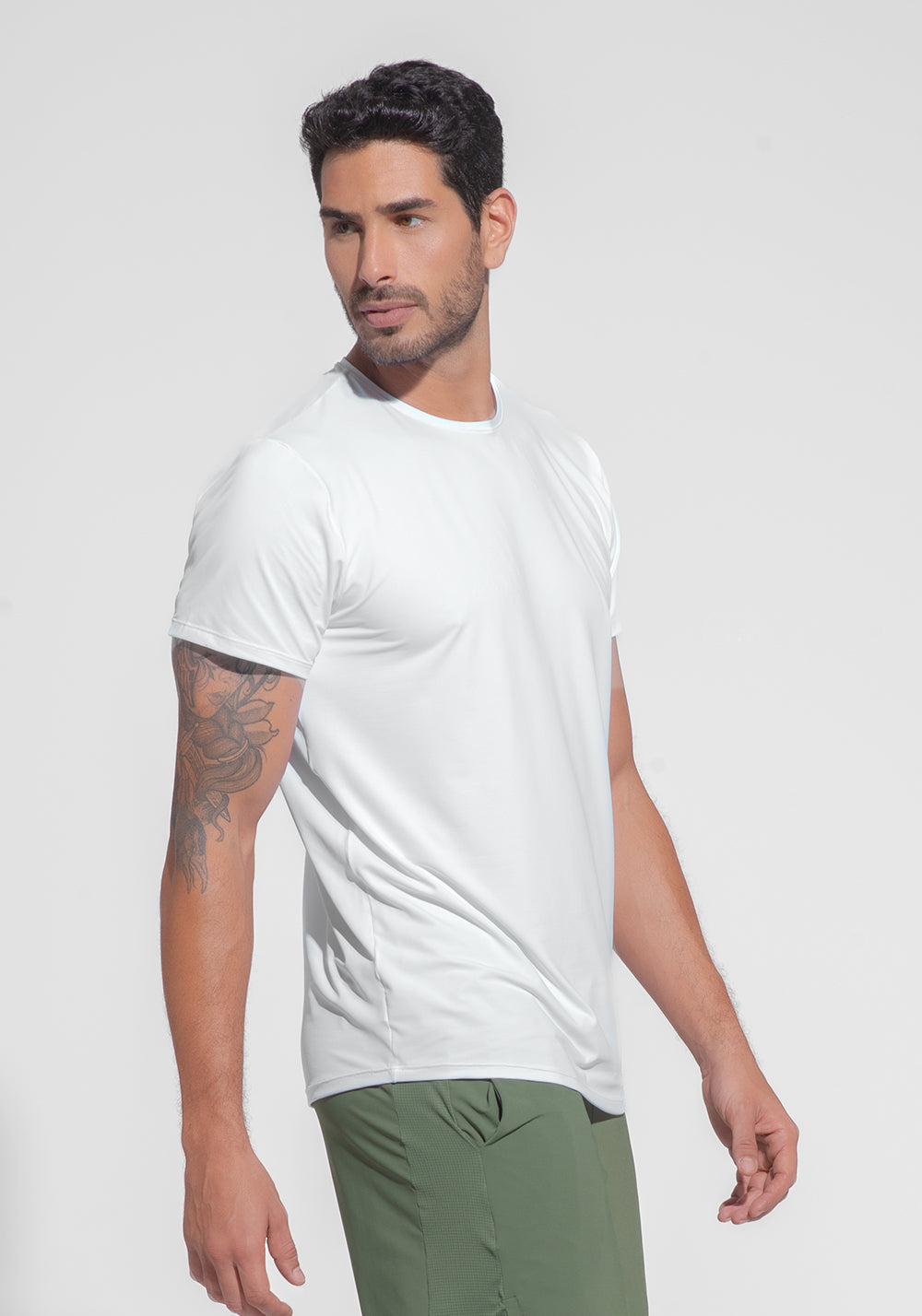 Camiseta Fitness Masculina Dry Fit Dlk Branco