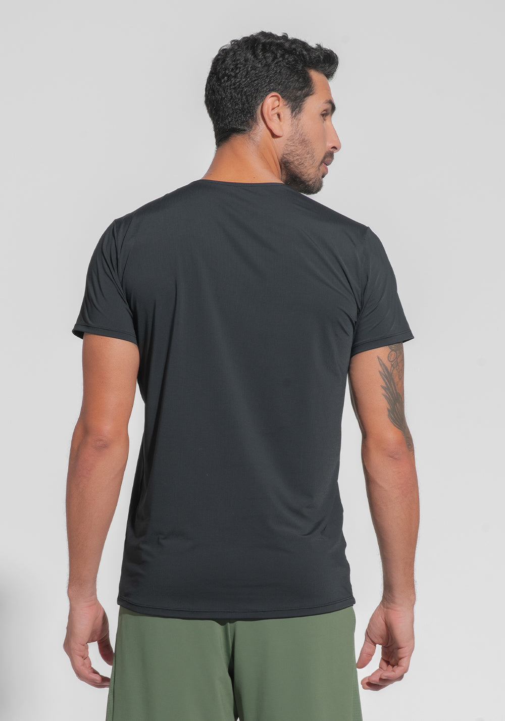 Camiseta Fitness Masculina Dry Fit Dlk Preto